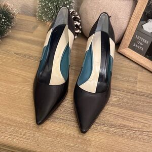 Bally Black and Cream Women's Heels